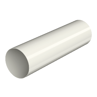 ТН МАКСИ 152/100 мм, водосточная труба пластиковая (3 м), белый, шт. - 1